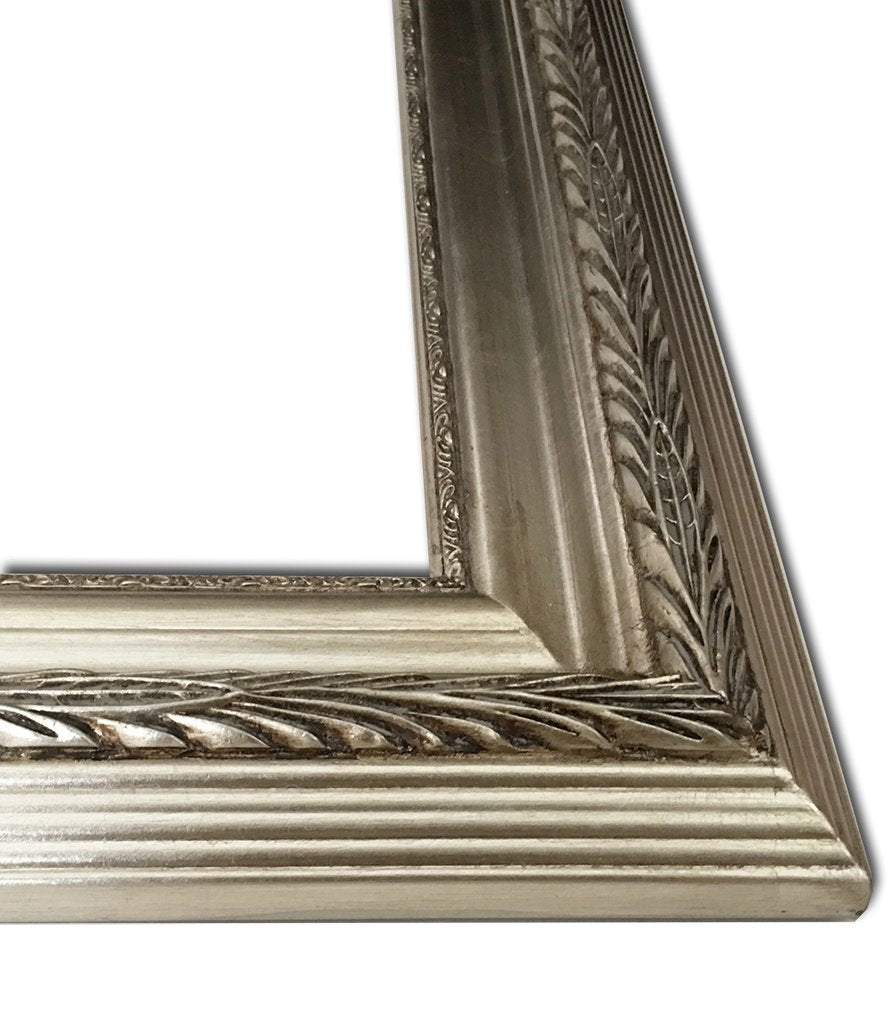 40x50 cm or 16x20 ins, silver frame
