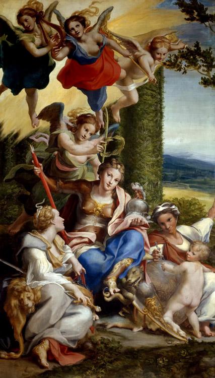 Allegory of Virtue,Correggio,80x40cm