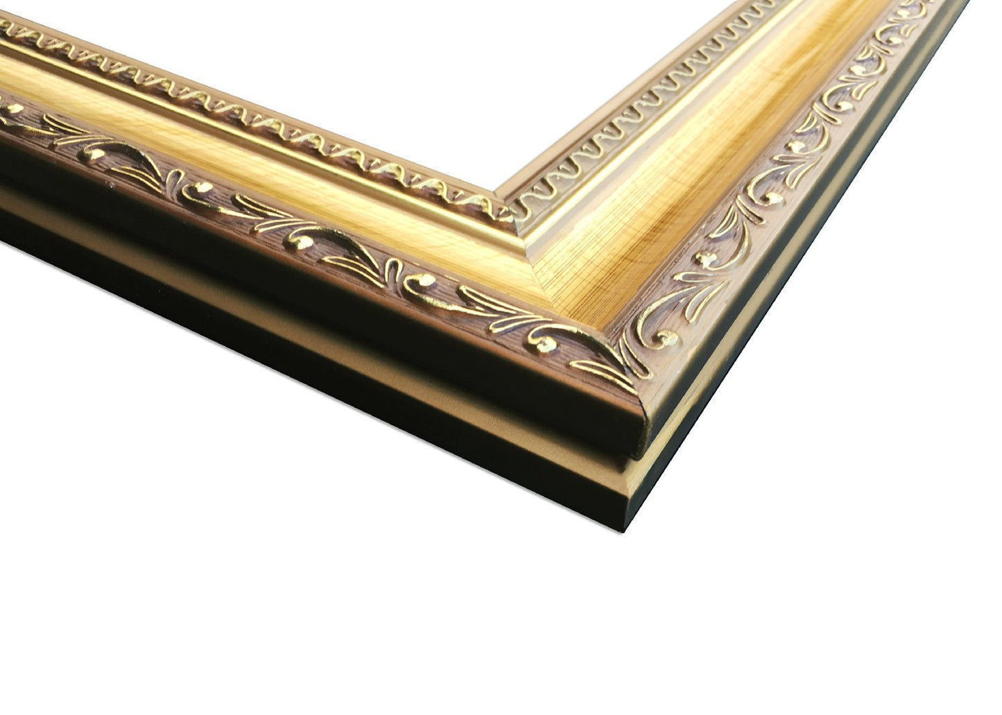 Beveled mirror in solid wood, 69x79 cm