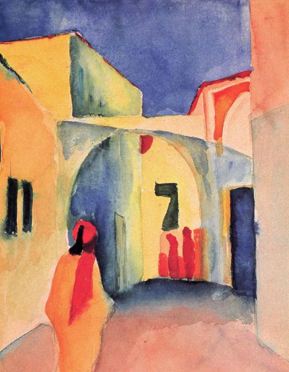Bilck in eine Gasse in Tunis,August Macke,50x40cm