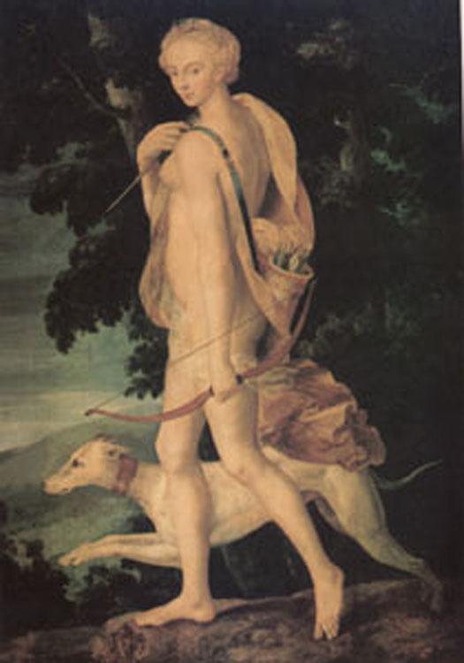 Diana the Huntress,School of Fontainebleau, 60x40cm
