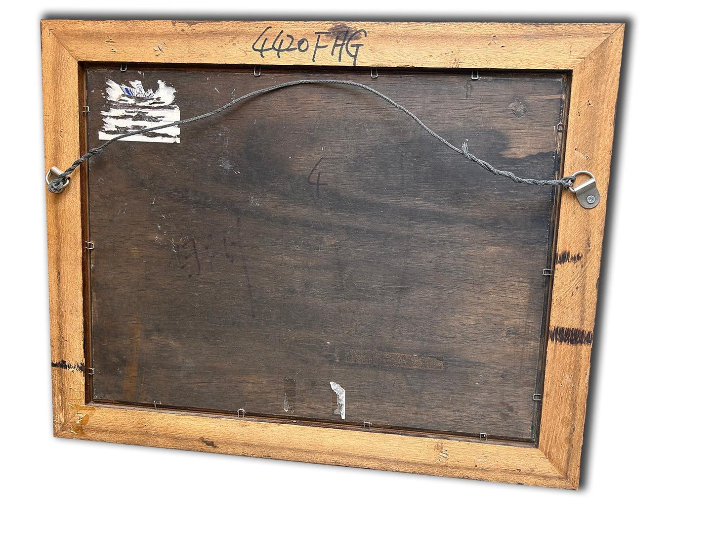 Family, hand-painted oil painting with frame, 38x48 cm or 15x19 ins