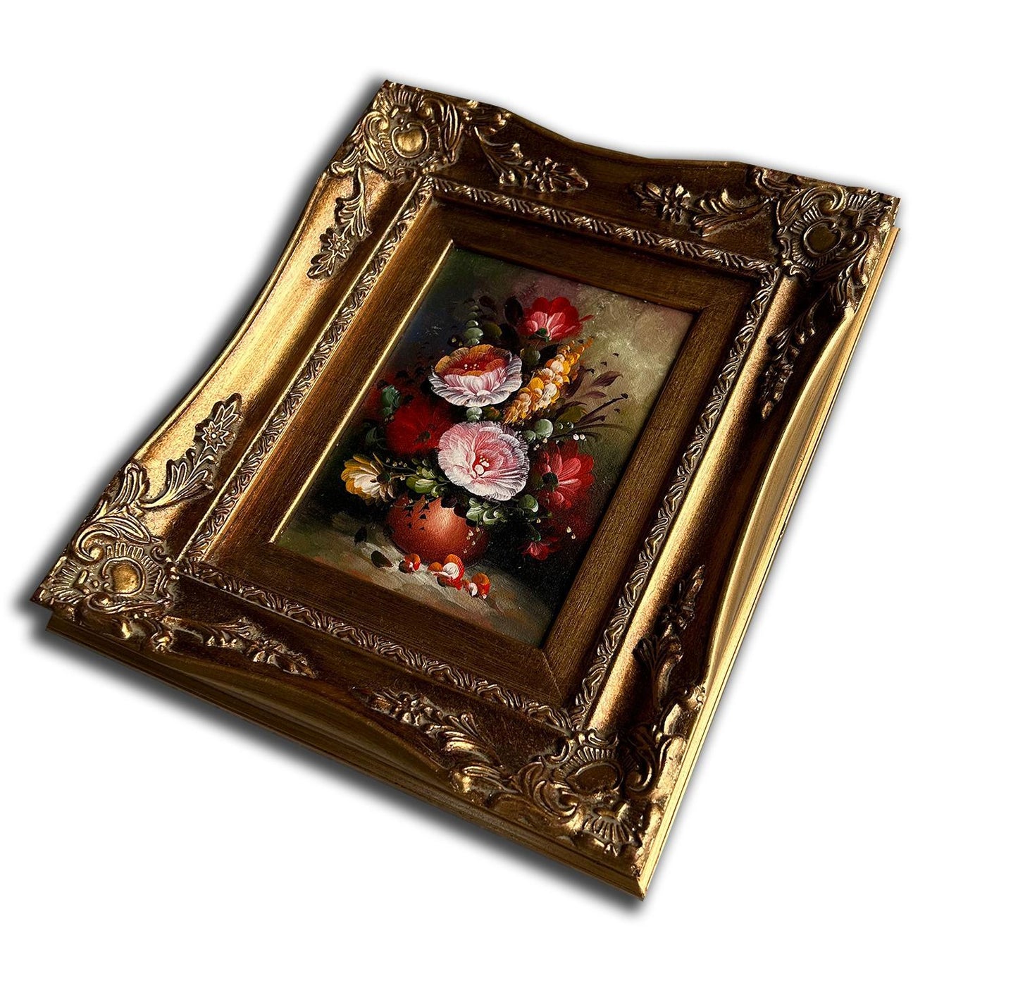 Flowers, hand-painted 20x25 cm eller 8x10 ins