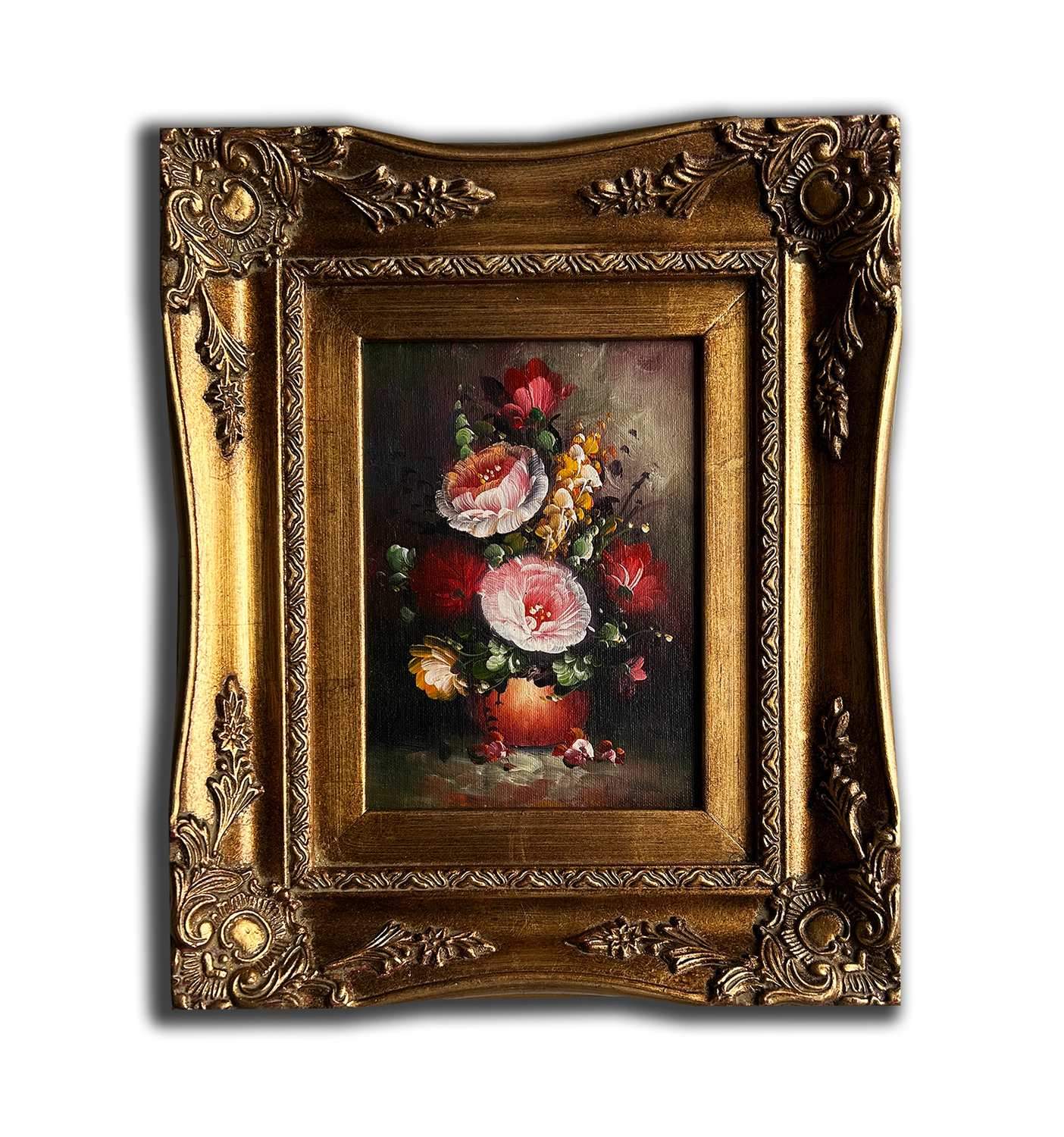 Flowers, hand-painted 20x25 cm eller 8x10 ins