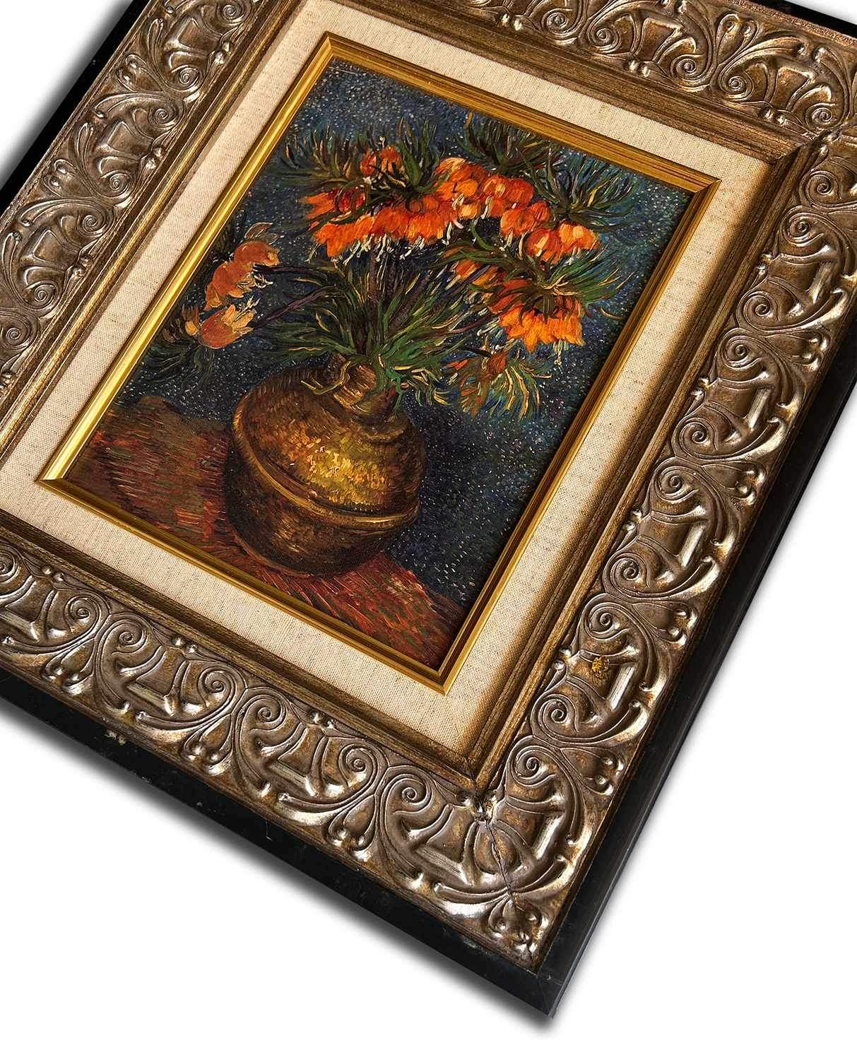 Flowers in Copper Vase By Van Gogh 39x45 cm eller 16x18 ins