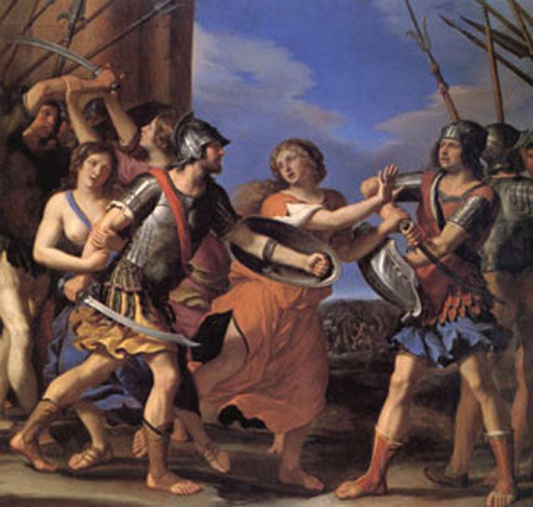 Hersilia Separating Romulus from Tatius,GUERCINO,50x50cm
