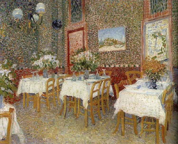 Interieur of a restaurant,Vincent Van Gogh,60x50cm