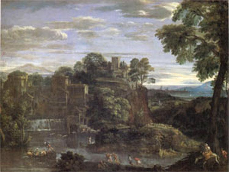 Landscape with the Flight into Egypt,Domenichino,50x40cm