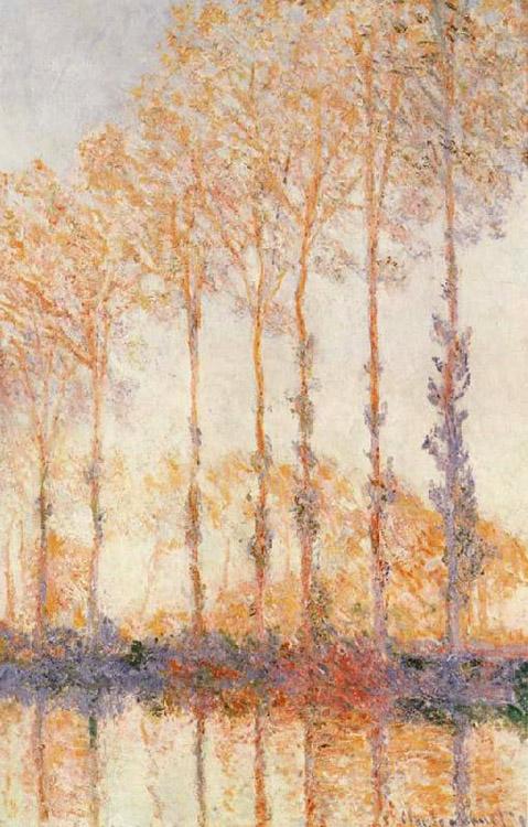 Peupliers an Bourd de l-Epte,Claude Monet,80x40cm