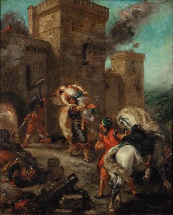 Rebecca Abducted by the Templar,Eugene Delacroix,50x40cm