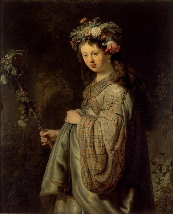 Saskia sa Flora,Rembrandt,50x40cm