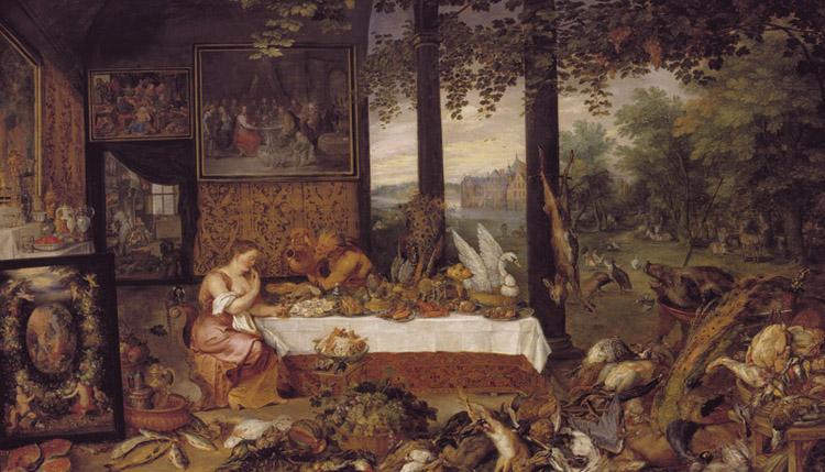 Sense of Taste,BRUEGHEL Jan the Elder,60x40cm