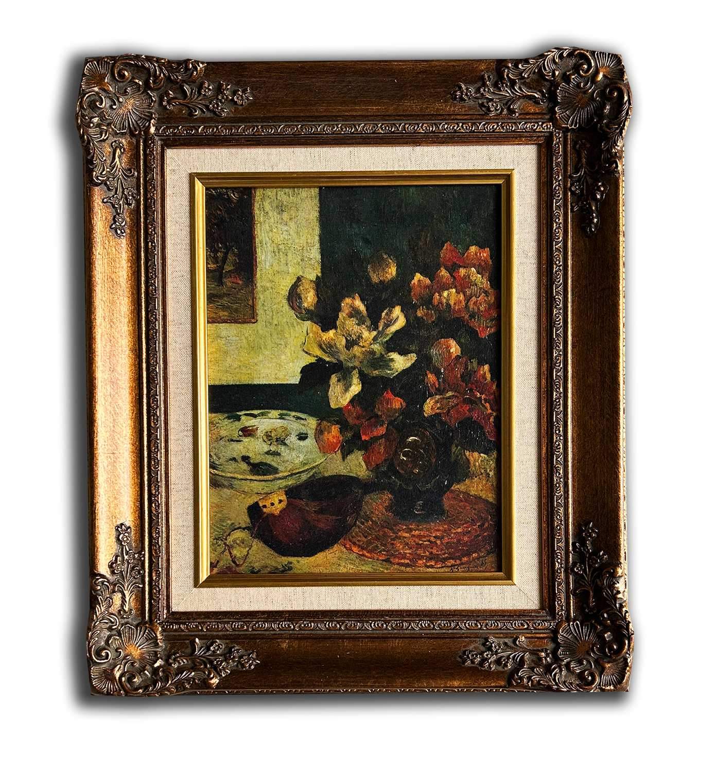 Still Life with a Mandolin, by Paul Gauguin, 37x42 cm eller 14x16 ins