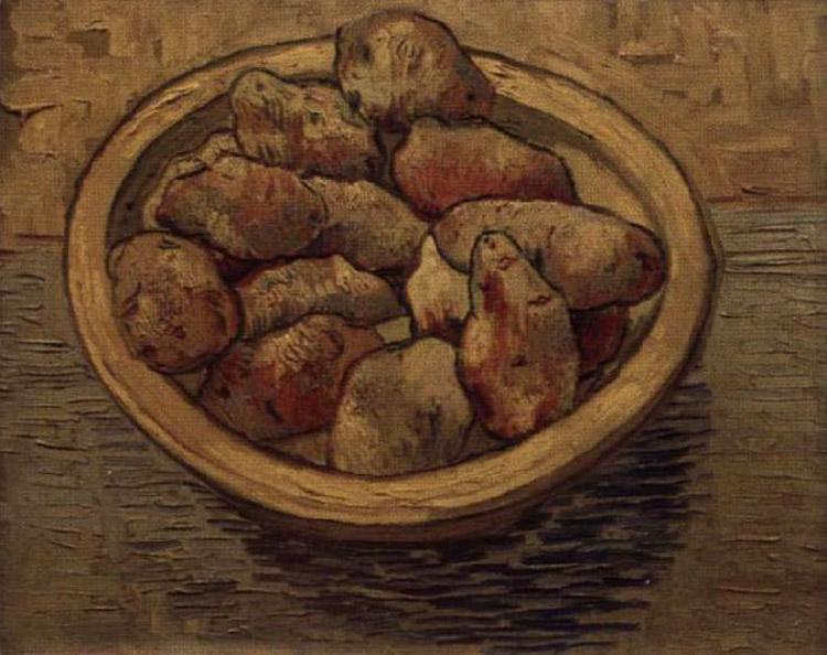 Style life with potatoes in a Schussel,Vincent Van Gogh,50x40cm