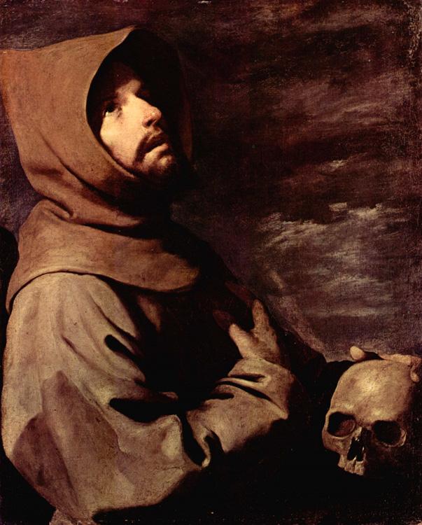 The Ecstacy of St Francis,Francisco de Zurbaran,50x40cm