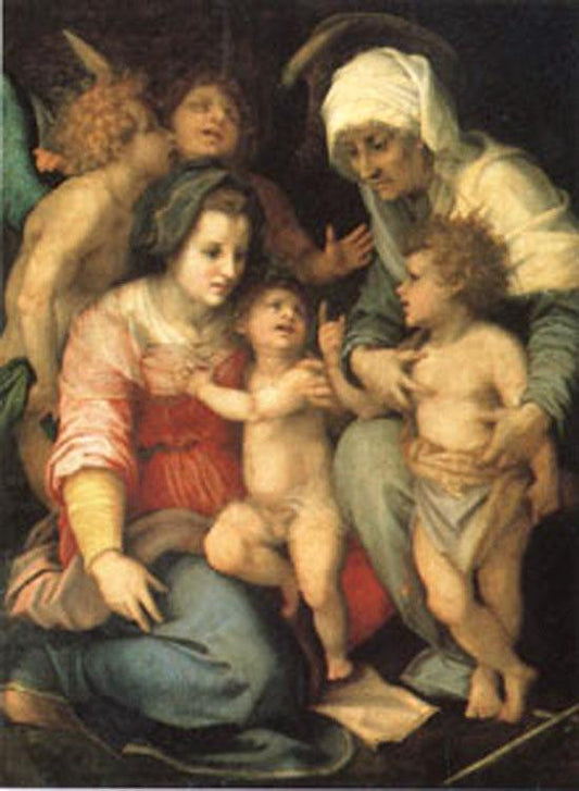 The Holy Family with Angelsr, Andrea del Sarto, 50x40 cm