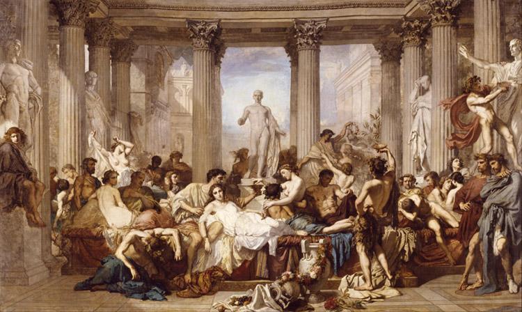 The Romans of the Decadence,Thomas Couture,60x40cm