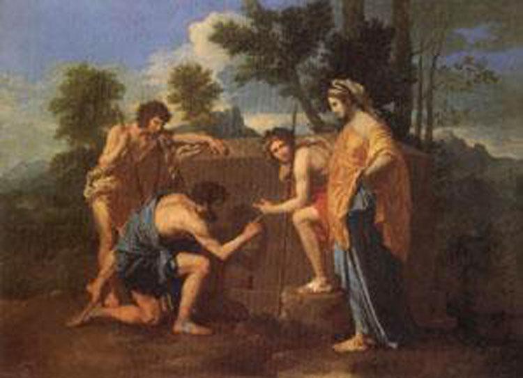 The Shepherds of Arcadia,Nicolas Poussin,60x40cm