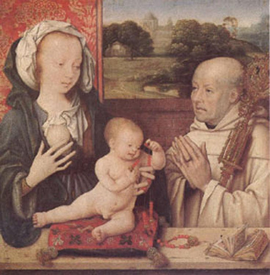 The Virgin and Child with a Dominican, CLEVE, Joos van