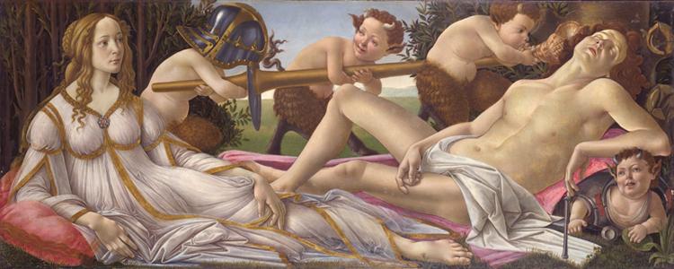 Venus and Mars,Sandro Botticelli,80x40cm