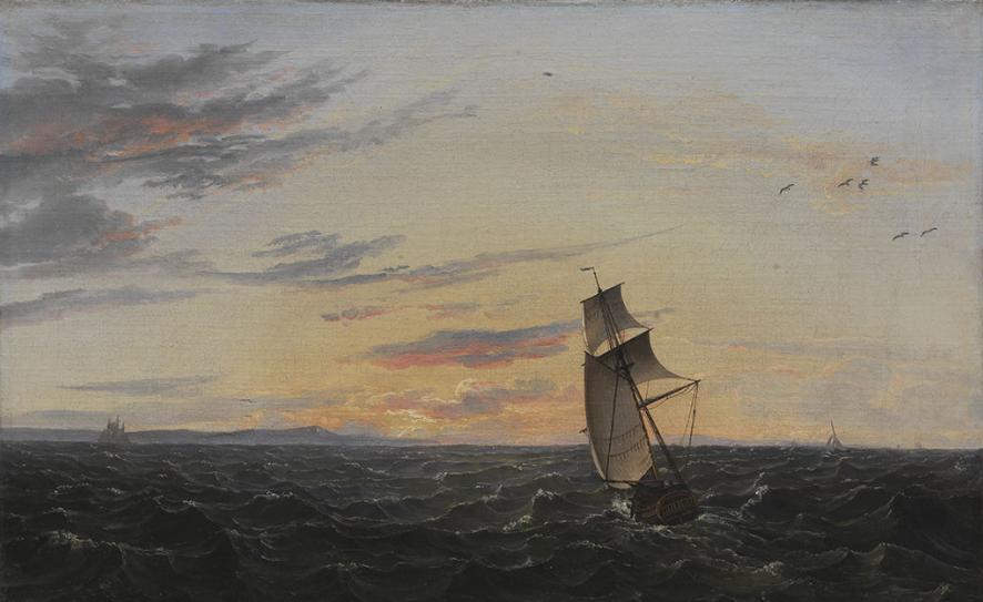 A Seascape. The Coast of the Island of Rügen in Evening Light Johan Christian Claussen Dah