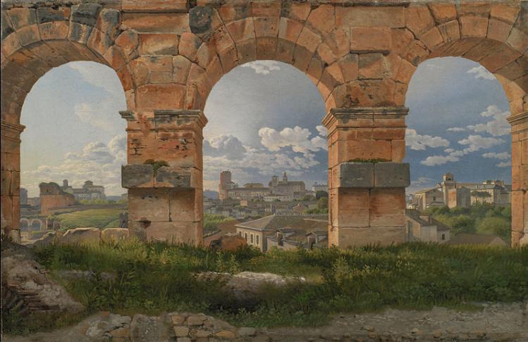 A View through Three of the North-Western Arches of the Third Storey of the Coliseum. Alfred East Christoffer Wilhelm Eckersberg