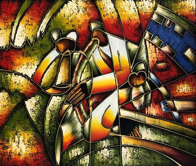 Abstract, 50x60 cm oil painting on canvas