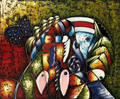 Abstract, 50x60 cm oil painting on canvas