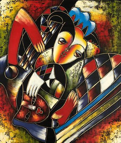 Abstract, 50x60 cm oil painting on canvas