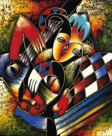 Abstract, 50x60 cm oil painting on canvas