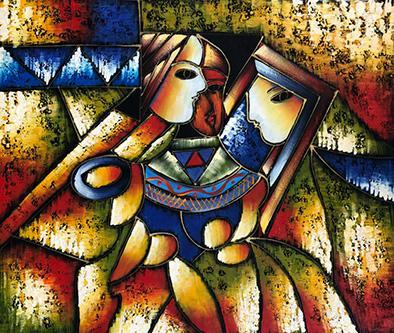 Abstract, 50x60 cm oil painting on canvas