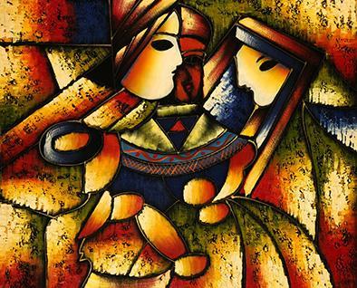 Abstract, 50x60 cm oil painting on canvas