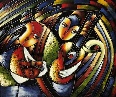 Abstract, 50x60 cm oil painting on canvas