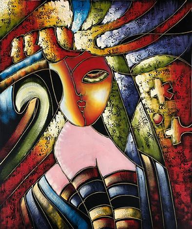 Abstract, 50x60 cm oil painting on canvas