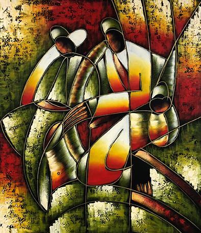 Abstract, 50x60 cm oil painting on canvas