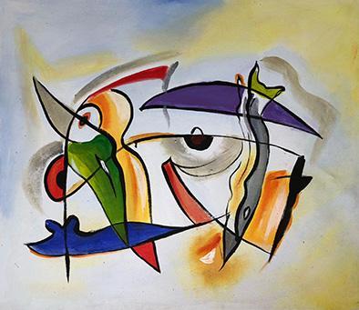 Abstract, 50x60 cm oil painting on canvas