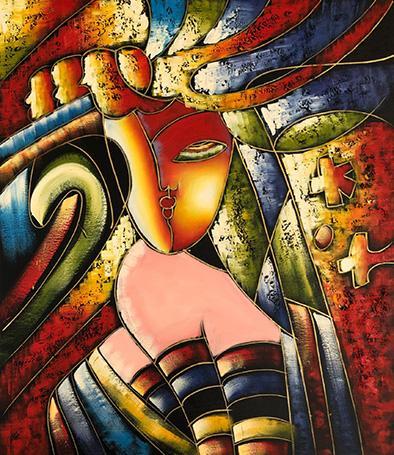 Abstract, 50x60 cm oil painting on canvas