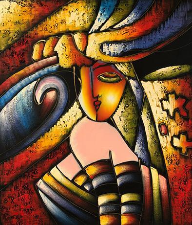 Abstract, 50x60 cm oil painting on canvas