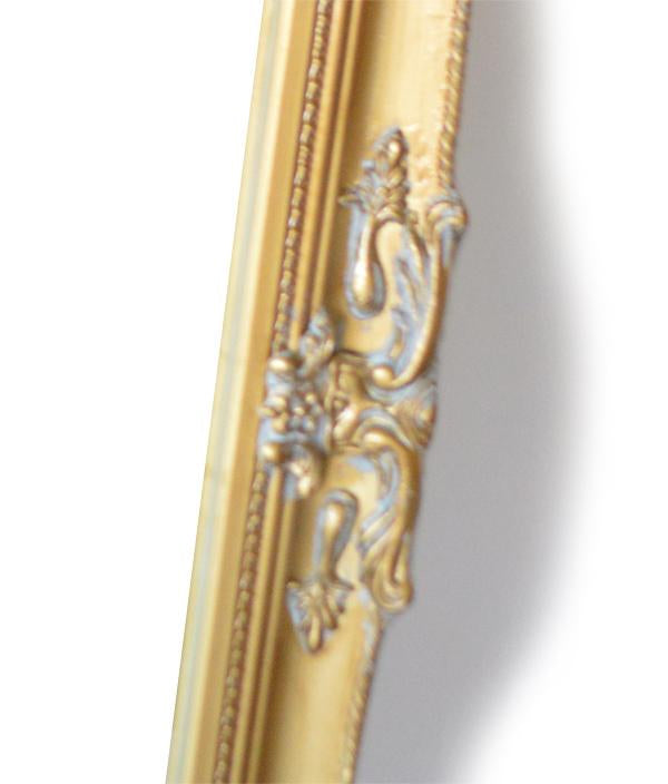 Beveled mirror in solid wood, 24x46 ins