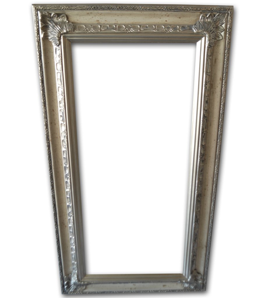 Beveled mirror in solid wood, 24x46 ins