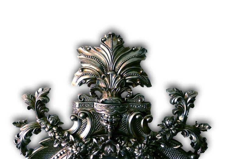 Beveled mirror in solid wood, 24x46 ins