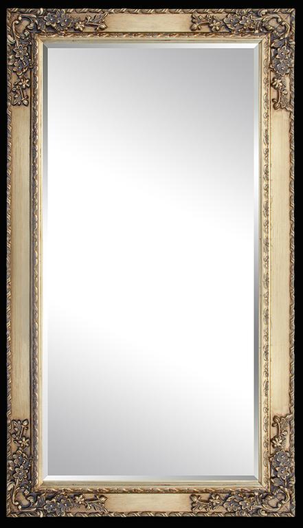 Beveled mirror in solid wood, 45x26 ins