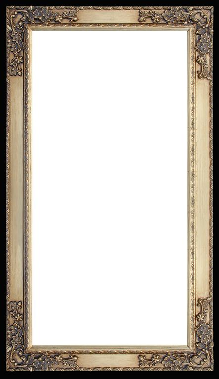 Beveled mirror in solid wood, 45x26 ins