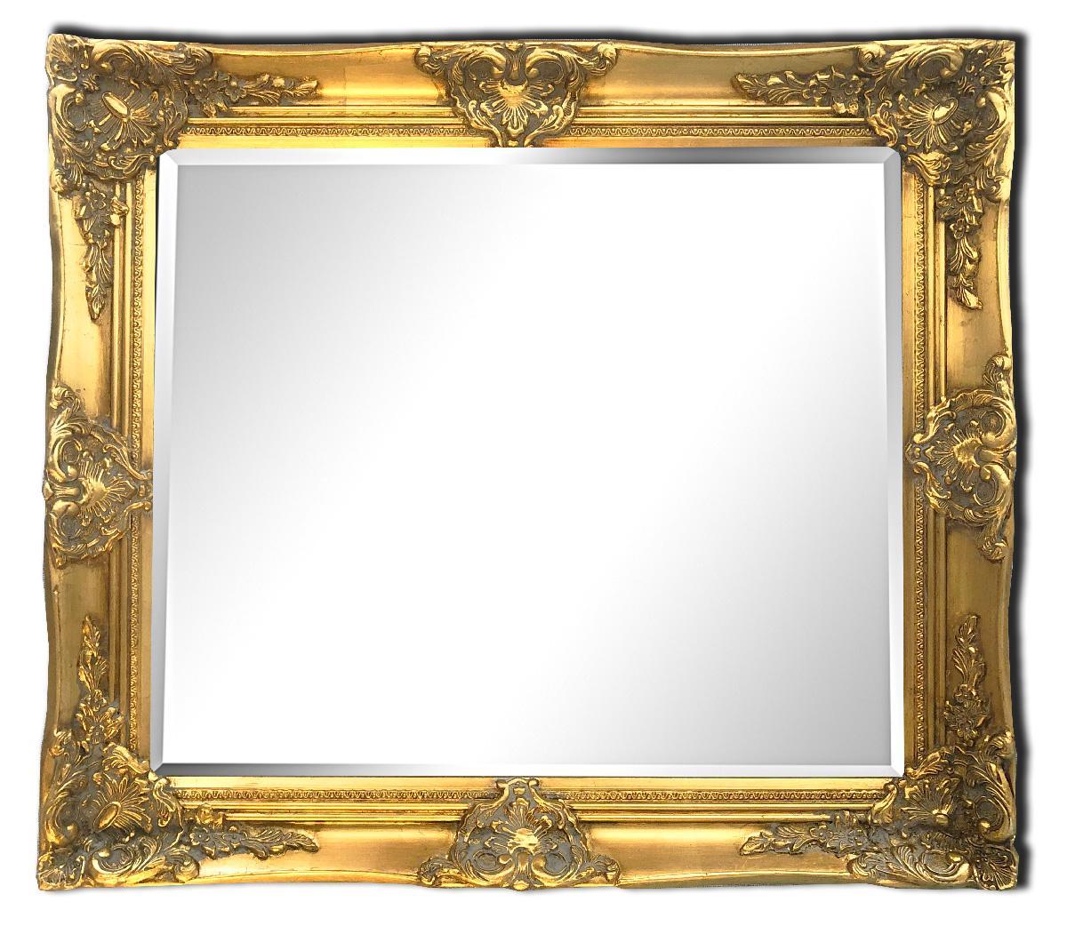 Beveled mirror in solid wood, 60x70 cm or 24x28 ins