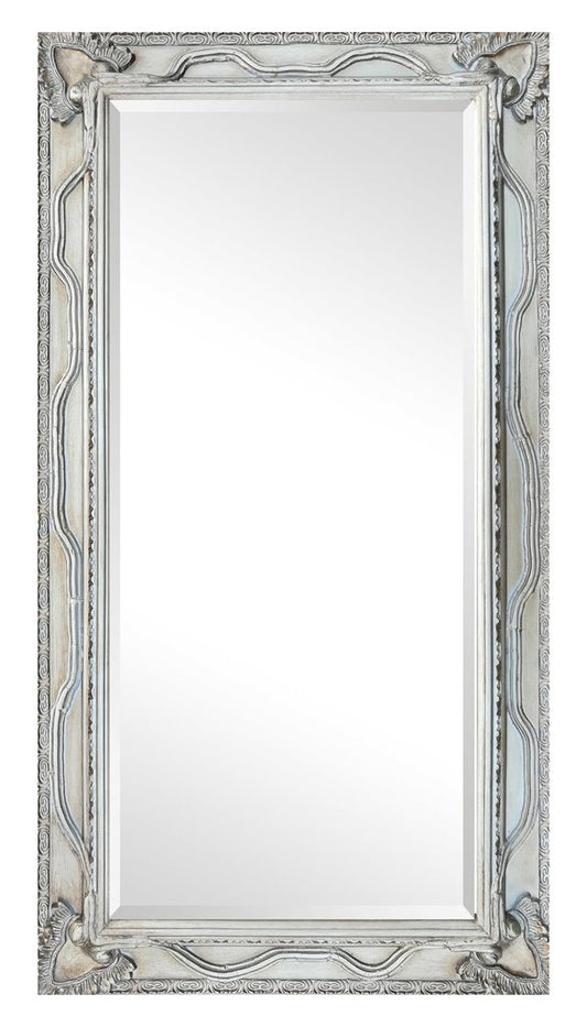 Beveled mirror in solid wood, 60x110 cm