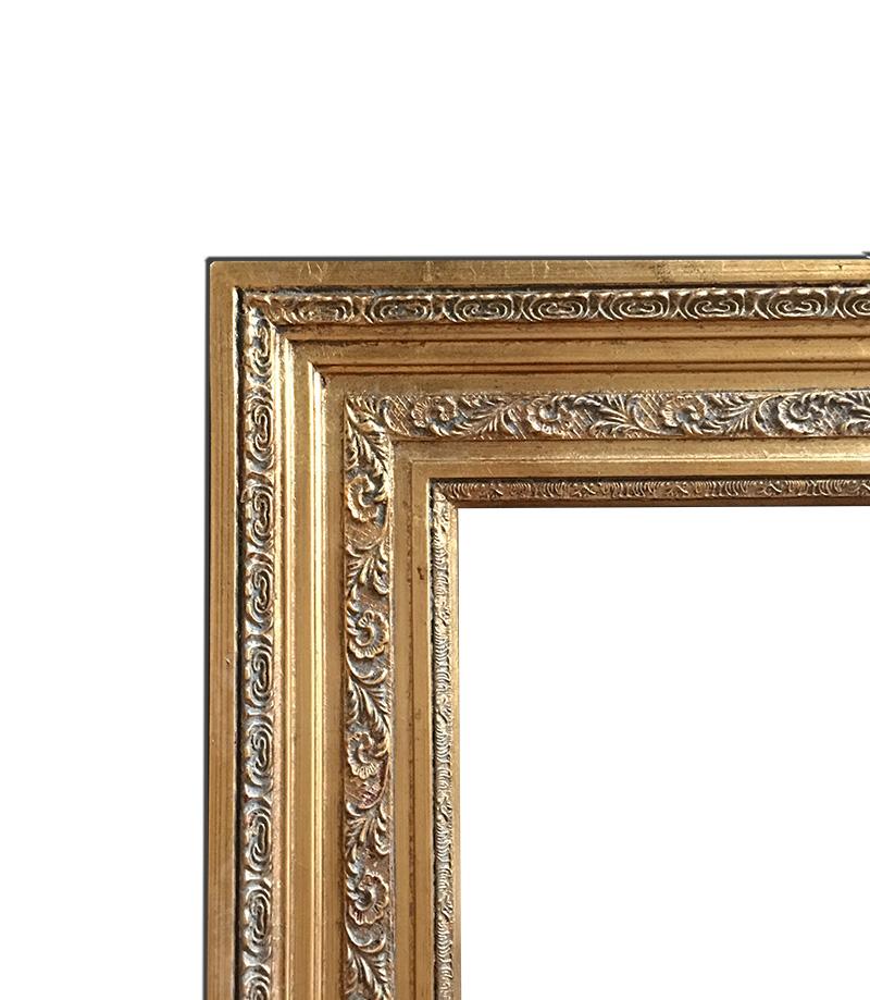 Beveled mirror in solid wood, 60x70 cm