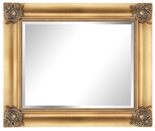 Beveled mirror in solid wood, 65x75 cm