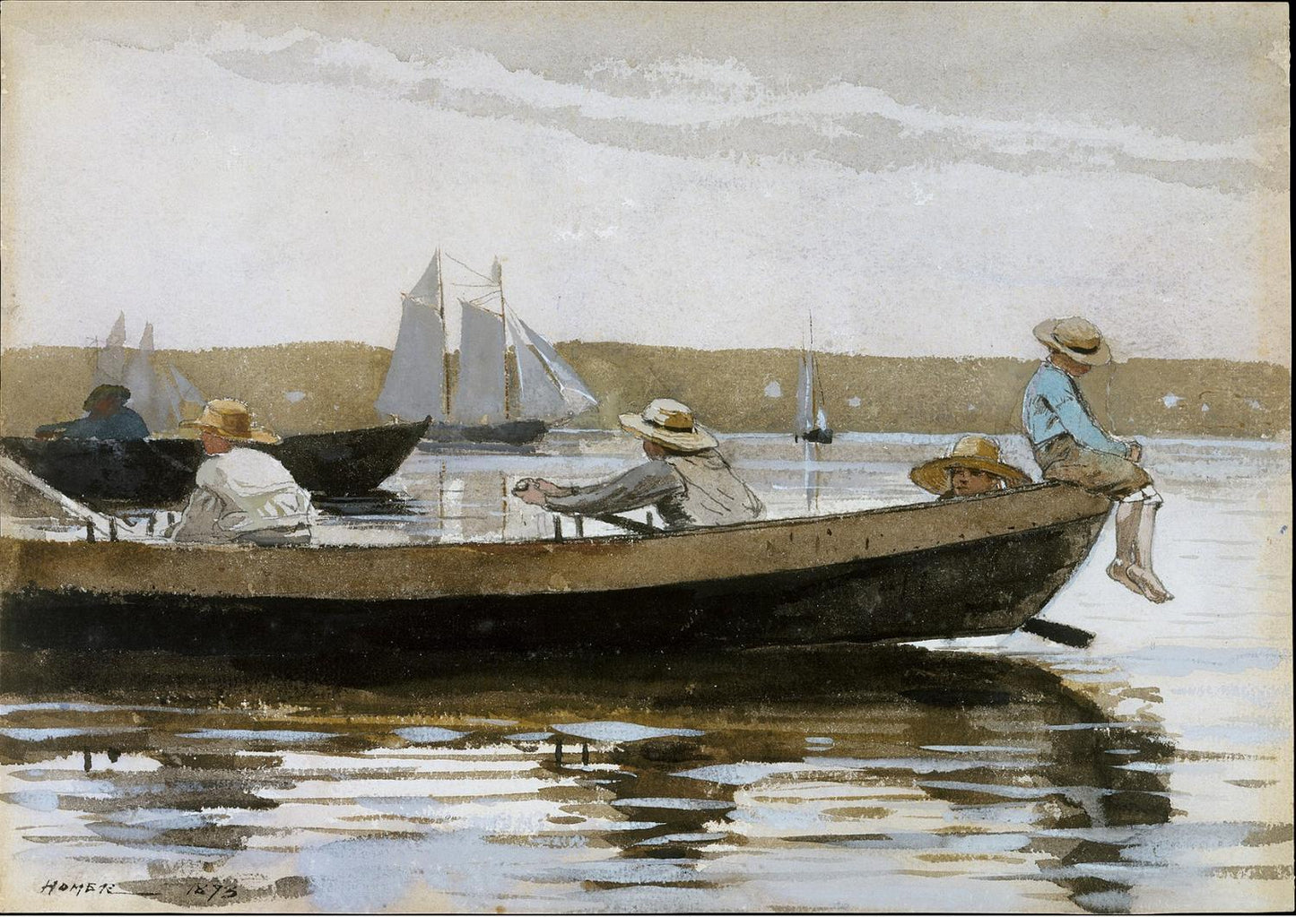Boys in a Dory, 1873, Winslow Homer