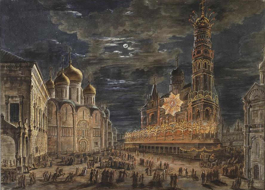 Cathedral Square during the coronation of Alexander I, Fyodor Alekseyev