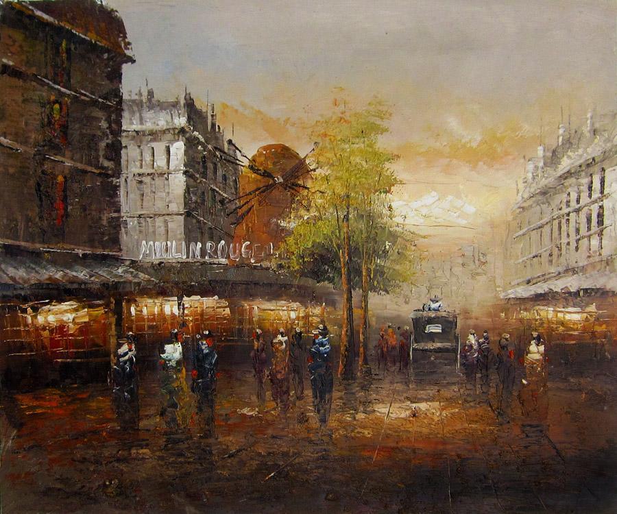 France Paris Eiffel Tower, oil painting 50x60 cm